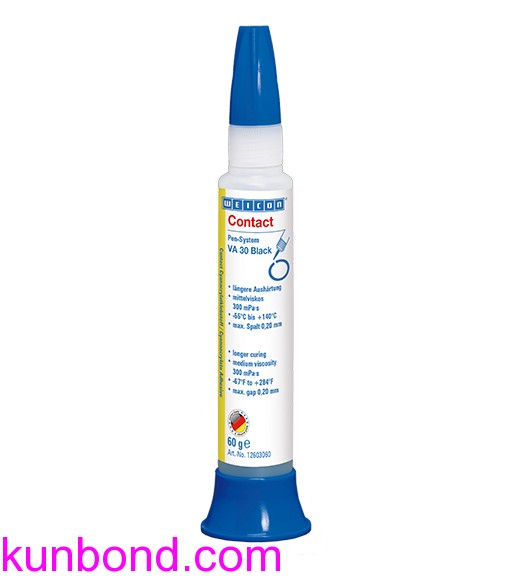 IMPA 815255，WEICON Contact Cyanoacrylate Adhesives，VA 30 Black瞬干胶，60g  
